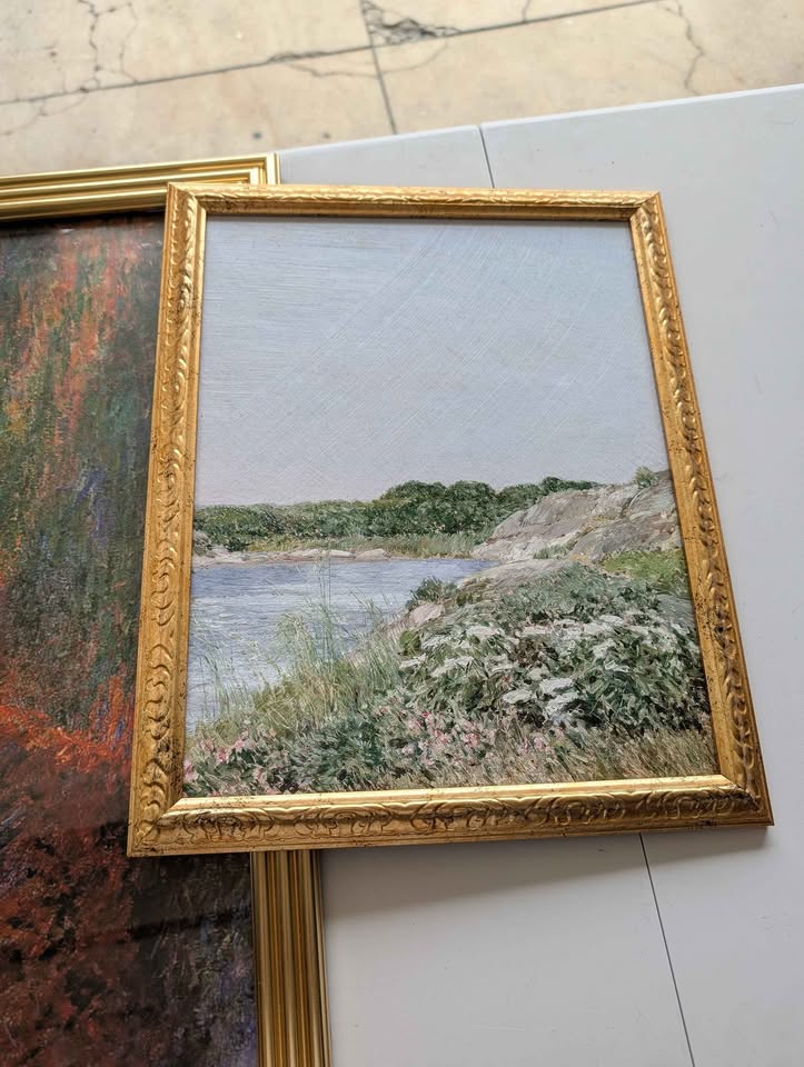 Coastal Landscape — Ornate Gold Framed Print (11×14)