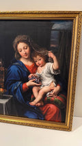 Madonna and Child with Grapes Framed Print (11×14)