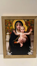 Madonna and Child with Halos Framed Print (11×14)