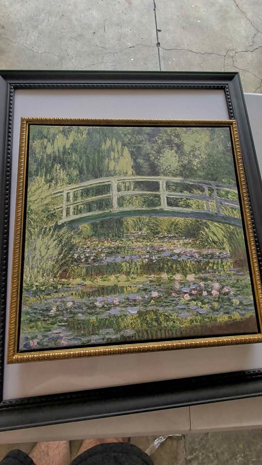 Claude Monet — Japanese Bridge Framed Print (14×14)
