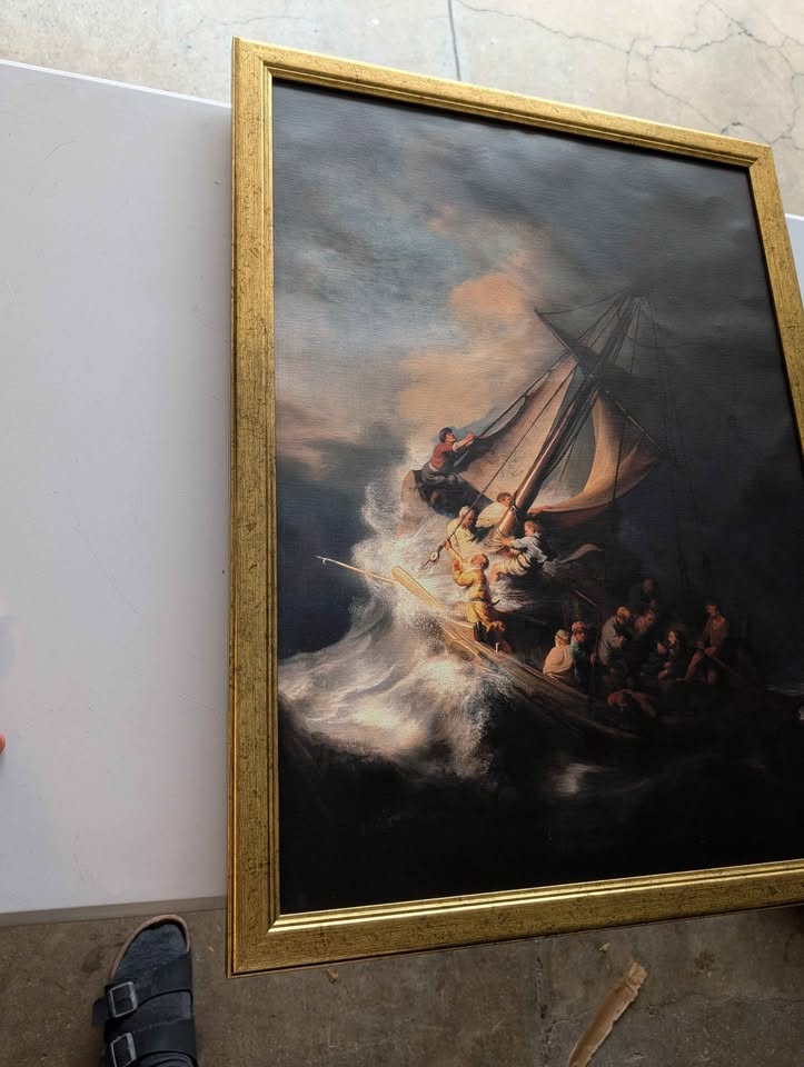 Rembrandt — The Storm on the Sea of Galilee Framed Print (18×24)